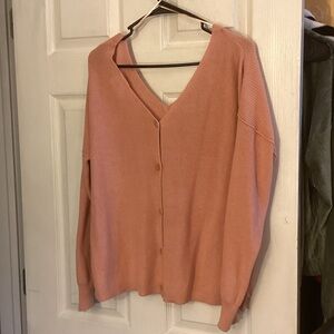 Hippie Rose Blush Button-Up CardiganNWOT